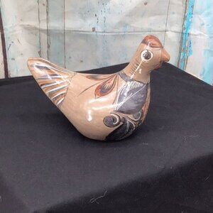 Vintage Handcrafted Mexican Ceramic Dove Figurine Folk Art READ